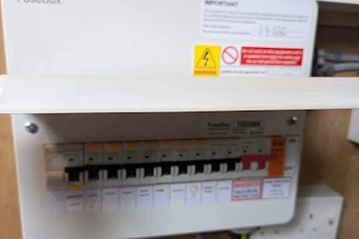 Finished FuseBox consumer unit, cover on and certificated