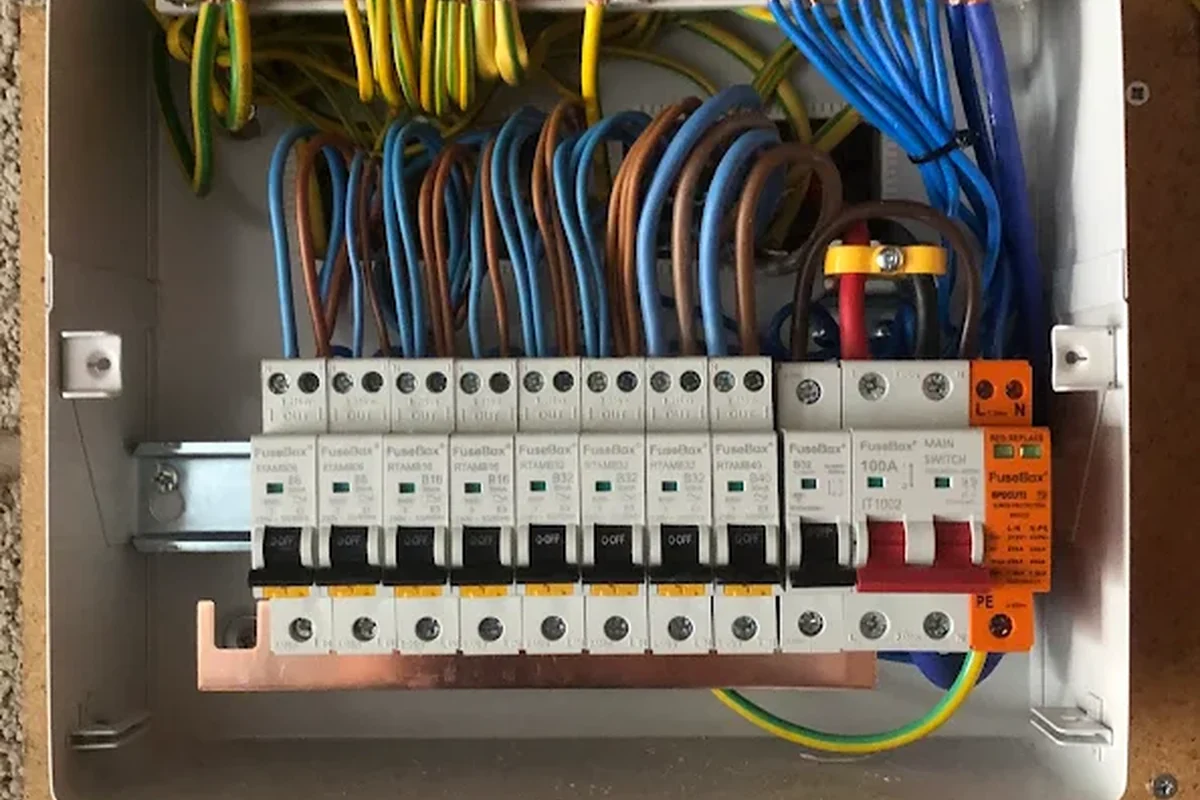 New FuseBox consumer unit wired up, RCBOs labelled