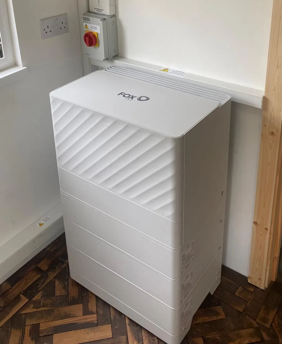 FoxESS stacked home battery installed with isolator switches