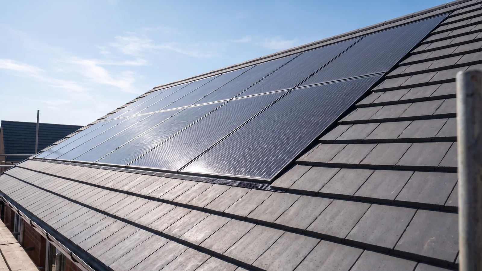 In-roof solar - second example, flush finish